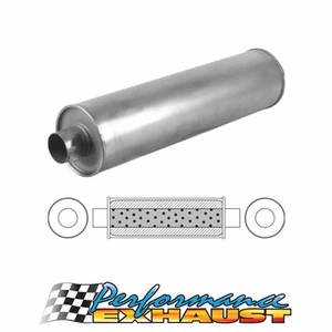 VIPER Truck Muffler 2.5" Centre/Centre - 24" Long x 6" ROUND - Chambered - Picture 1 of 2
