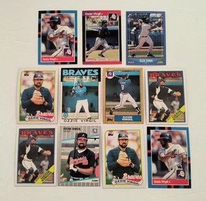 Braves Lot 1986 Topps Traded Ozzie Virgil 119T 1988 Donruss 143 1989 Fleer 605 - Picture 1 of 12