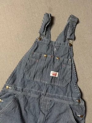 Macacão Round House Masculino 32x34 (32x32) Listrado Azul Babador Lote 45 Macacão Utilitário - Imagem 1 de 4