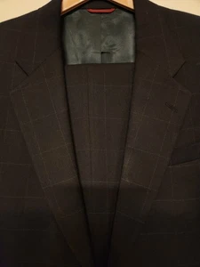 Jos. A. Bank Mens 2 Piece Suit Dark Grey Pinstripe 40L Pants 36L Wool L0030 - Picture 1 of 5