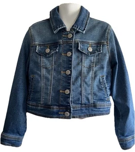 Coat Clothing Denim Jacket Cat & Jack Small 6 7 Girl Blue - Picture 1 of 6