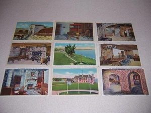 1940er Jahre ALTES FORT NIAGARA, NY. Vintage unbenutzte Leinen Postkarten Lot von 9 Diff. - Bild 1 von 1