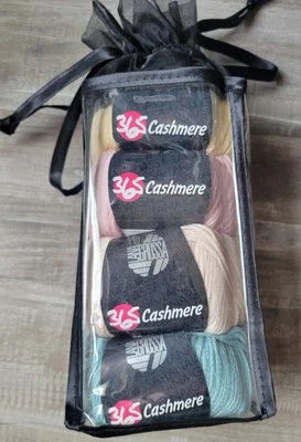 Lot Of 4 Lana Grossa 365 Cashmere Cotton Chainette Worsted Yarn Pastel Colors - Image 1 of 2