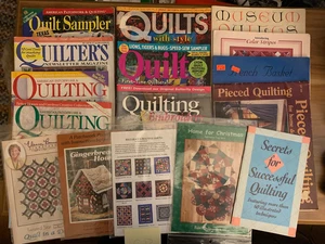 Lot Of 16 Quilting Magazines Leaflets Vintage Crafting Quilt Making Patterns - Picture 1 of 18