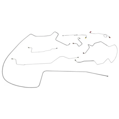 1968-69 Dodge Charger Complete Manual Drum Brake Line Kit Dana Axle Stainless - Image 1 of 4