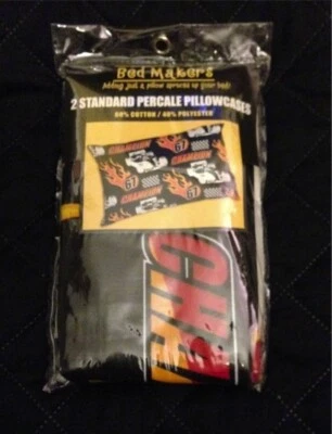 Bed Makers Percale Two Standard Pillowcases F1 Racing Themed - Image 1 of 4