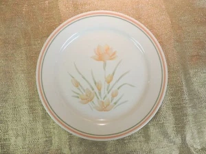 Corelle Peach Floral 10-1/4"  Dinner Plate - discontinued pattern - Picture 1 of 4