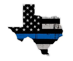 Texas State (V2) Thin Blue Line Vinyl Decal Sticker Car/Truck Laptop Window Cop - Picture 1 of 1