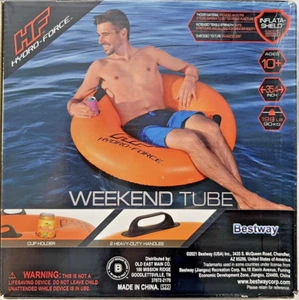 Hydro-Force Weekend Tube Float Lazy River Lake Pool Tube Cup Holder Handles -NEW - Picture 1 of 2