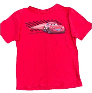 Vintage Y2K Disney Pixar Cars Movie Promo Seamless T Shirt Youth Size L Red - Picture 1 of 6