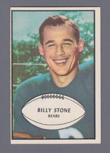 1953 Bowman #29 Billy Stone Chicago Bears Football Card NM o/c
