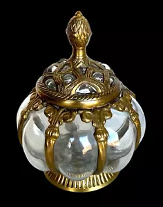 Vintage Bubble Glass & Brass Apothecary - Picture 1 of 13