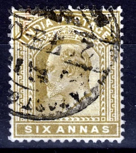 Indien 62, O, 6 Anna olivbraun, Edward - Bild 1 von 1