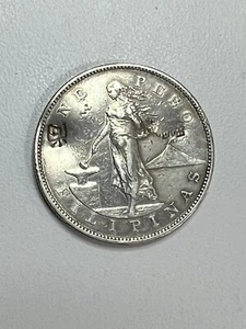 Moneda Filipinas 1 Peso 1903-S Chopmarks EE. UU. 90% PLATA UN PESO - Imagen 1 de 2