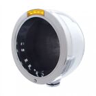 Bullet Half-Moon Headlight - 304 Stainless Steel - Amber Led/Amber Turn Lens