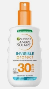 Garnier Ambre Solaire Invisible Protect Refresh SPF30 Spray Protezione Solare 150ml - Foto 1 di 3