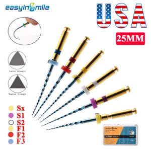 6XDental Endo Rotary File Niti X-Pro Blue Taper Engine Use File 25mm EASYINSMILE - Picture 1 of 16