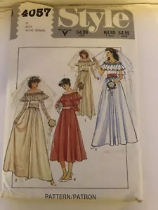 Vintage Style Pattern 4057 Lined Wedding/Bridesmaid Dress in 2 Lengths Size 12 - Picture 1 of 2