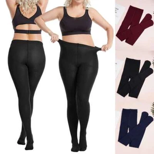 Women Shapewear Pantyhose Fleece Lined Thermal Tights High Waist Stockings Warm - Picture 1 of 18