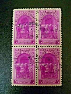 1939 $.03 Scott #854 Washington Inauguration Block of 4 - Used See Description - Image 1 of 2