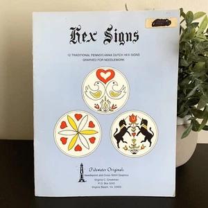 Vtg HEX SIGNS Pennsylvania Dutch Needlework Pattern Booklet Tidewater Creekman - Imagen 1 de 7