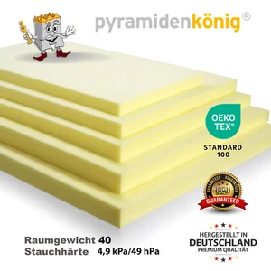 Schaumstoff  Auflage Polster Platte Matten RG 40 für Campingmöbelpolsterung - Bild 1 von 8
