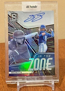 Bo Bichette Auto 2021 Spectra In The Zone Hyper Refractor Auto /25 Blue Jays - Picture 1 of 2