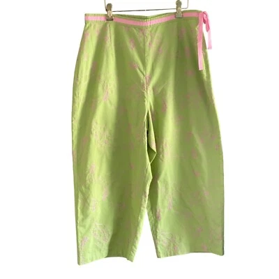 Pantalones Cortos Karen Scott Deportivos Verde Rosa Bordados Cóctel Bebidas Mujer 16 Foto 1 de 4