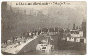 Chicago Illinois IL S.S. Eastland Schiffskatastrophe Chicago River 24. Juli 1915 #6 - Bild 1 von 2