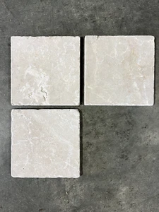 Almond Beige Marble Tumbled Tile 6x6 Backsplash Remodel Wall (1 Tile) T-109 - Picture 1 of 2