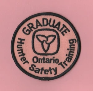 PARCHE NARANJA DE COLECCIÓN DE ENTRENAMIENTO DE SEGURIDAD DE CAZADOR DE GRADUADOS ONTARIO - Imagen 1 de 1