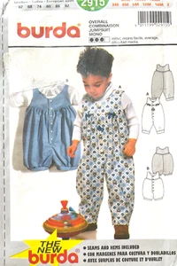 Burda Kleinkind Jumpsuit Muster 2915 Größe 3M-18M UNGESCHNITTEN - Bild 1 von 2