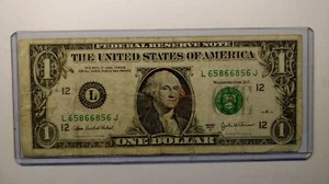 1- $1.00 of 2003-A $1.00 Federal Reserve RADAR REPEATER Notes - Picture 1 of 4