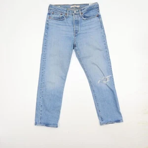 Levis Jeans Zeppa Dritta Taglia W 27 L 25,5 Blu Lavaggio Medio Pantaloni Denim - Foto 1 di 11