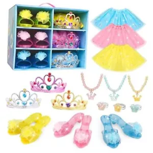 Princess Dress Up for Girls - Dress Up Clothes for Girls with Princess Yellow - Picture 1 of 7