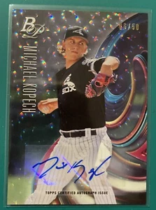 2018 Bowman Platinum Michael Kopech Auto /50 - Picture 1 of 2