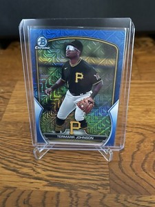 2023 Bowman Chrome Termarr Johnson Blue Mojo /150 Pirates