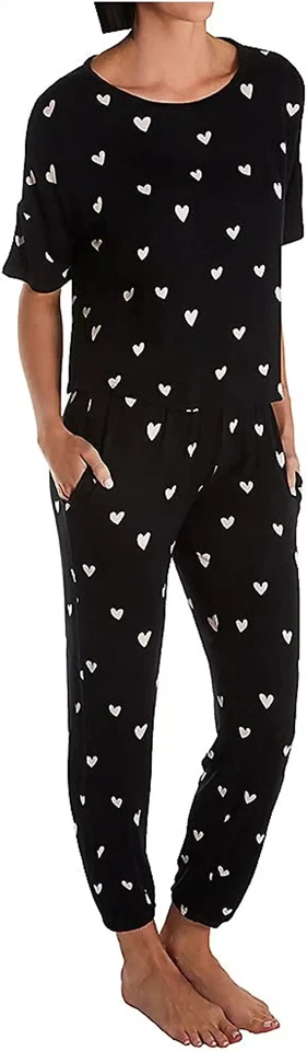 全新带标签 Honeydew 女式 2 件套超柔软黑色球衣睡衣套装尺寸 2XL 65 9A184 — 第 1/1 张图片