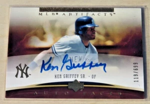 Ken Griffey (Sr.) - 2005 Upper Deck MLB Artifacts - #KG2 - Auto 119/699 YANKEES - Foto 1 di 2
