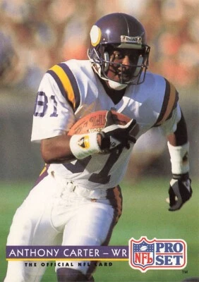 1992 Pro Set #236 Anthony Carter Minnesota Vikings - Image 1 of 2