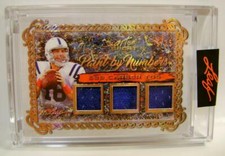PEYTON MANNING PAINT BY NUMBERS /25 GAME USED JERSEY LEAF ART OF SPORT 2021