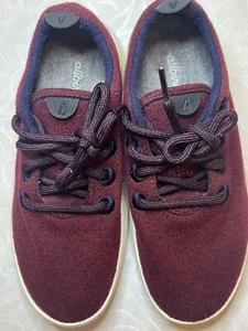 Allbirds Wool Runners Red Burgundy Maroon Sole Lace Up Shoes Womens Sz 6 - Picture 1 of 10