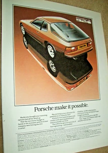 1979 Porsche 924 British - Magazine Color Car Ad - "make it possible" - Bild 1 von 1