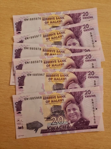 🇲🇼 Malawi 20 Kwacha 1 January 2017  P-63 banknote  UNC   050721-4 Cover