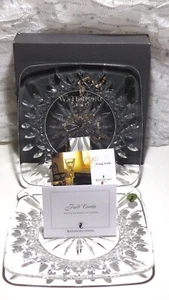 2 NEW WATERFORD CRYSTAL LISMORE SQUARE 8" PLATES ARTIST SIGNED FRED CURTIS 2001 - Picture 1 of 5