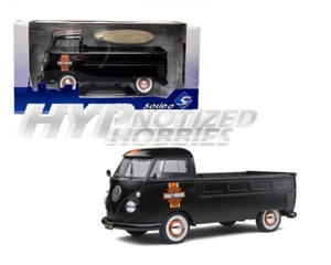 SOLIDO 1:18 1950 VOLKSWAGEN T1 PICKUP HARLEY-DAVIDSON MATTE BLACK S1806704 - Picture 1 of 5