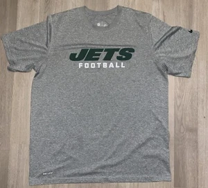 New York Jets Nike NFL On Field Apparel T-Shirt XL Gray Dri-Fit Football NY - Picture 1 of 12