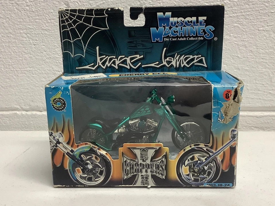 West Coast Choppers Jesse James 1:18 Motorcycle Muscle Machines Cherry CFL - Image 1 of 4