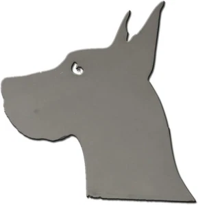 Polished Great Dane Emblem Decal Set [2pcs] - Picture 1 of 4