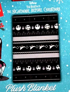 Nightmare Before Christmas Decke Jack Skellington schwarz grau weiß Twin 60x90 - Bild 1 von 8